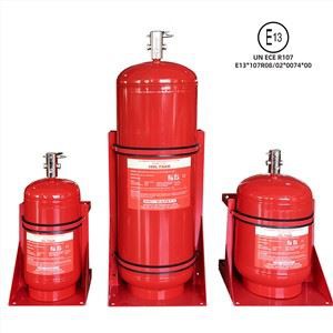 Automatisk tørpulverbrandsystem til gummihjulslæsser